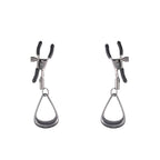 Sportsheets Velvet Noir Tuggable Nipple Clamps with Gunmetal Finish and Adjustable Restraints > Sex Toys > Nipple Clamps