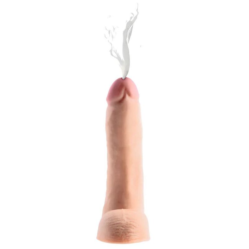 Squirting Dildo 9 Inch Dual-Density with Syringe Attachment – Lifelike Dildo > Dildos > Squirting Dildos