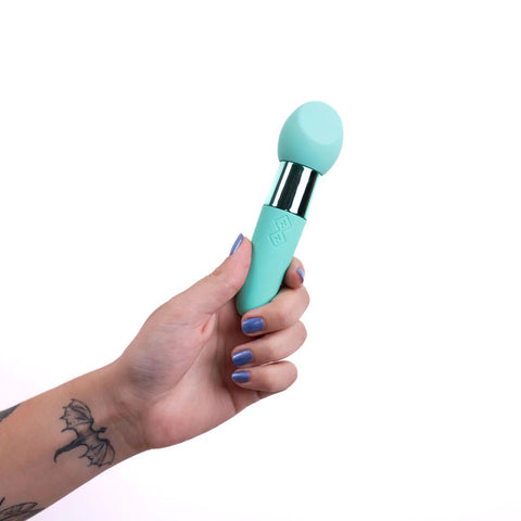 Rina Dual Motor Vibrator - Teal, 13 cm Stylish Pleasure BULLETS