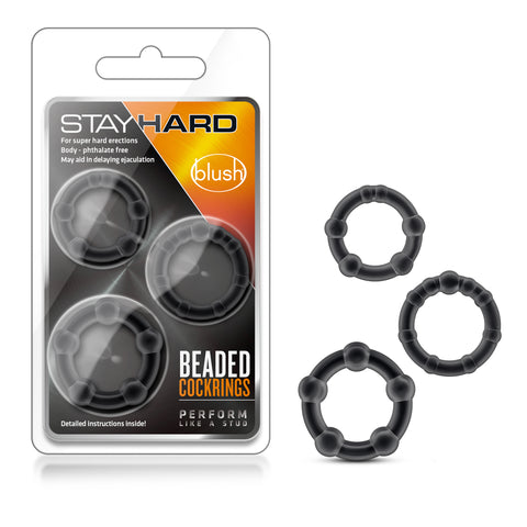 Stay Hard Beaded Cock Rings Set of 3 Sizes for Enhanced Performance COCK RING Set