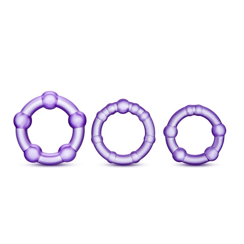 Stay Hard Beaded Cockrings Set of 3 Sizes for Enhanced Performance COCK RING Set