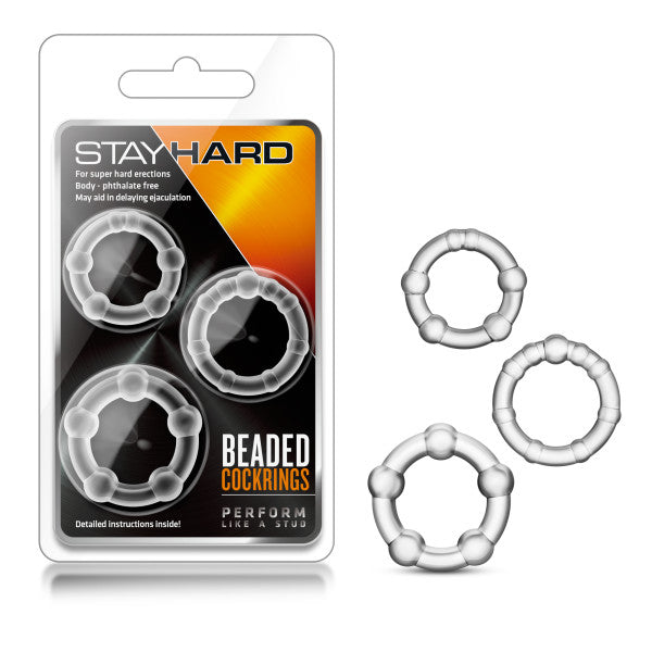 Stay Hard Beaded Cockrings Set of 3 Sizes > Cock Ring > Sets Main image
