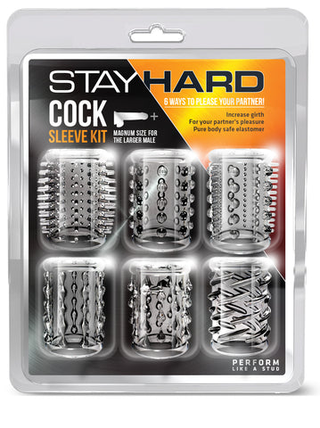 Stay Hard Cock Sleeve Kit Six Pack Penis Sleeves for Enhanced Pleasure and Performance SLEEVES
