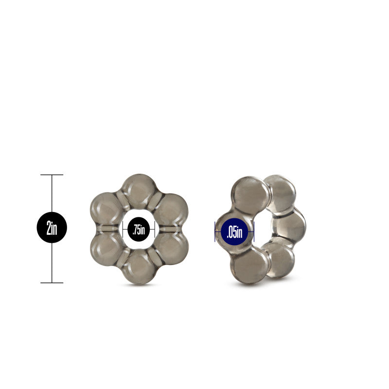 Stay Hard Thick Bead Cock Ring .75in Inner Diameter Elastic Fit Secondary image