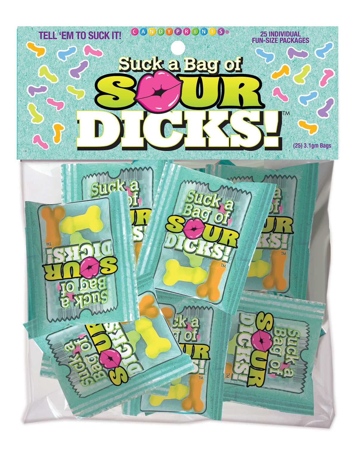Suck A Bag Of Sour Dicks – Bulk Bag Of 25 Pecker Lollies Candy > Novelties > Candy & Edible Items