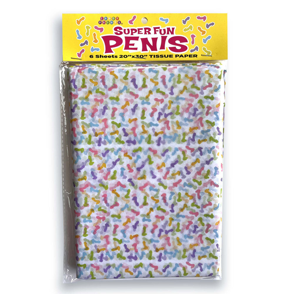 Super Fun Penis Tissue Paper Sheets 6 Pack Novelty Decoration > Novelties > Party Supplies
