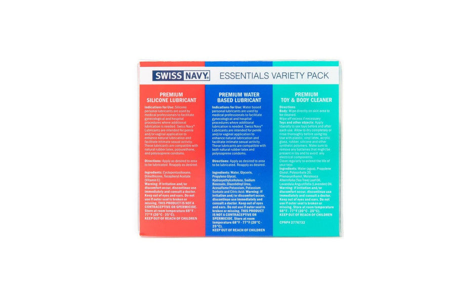 Swiss Navy Essentials 30ml Lubricant Travel Kit 3 Piece Set Secondary image
