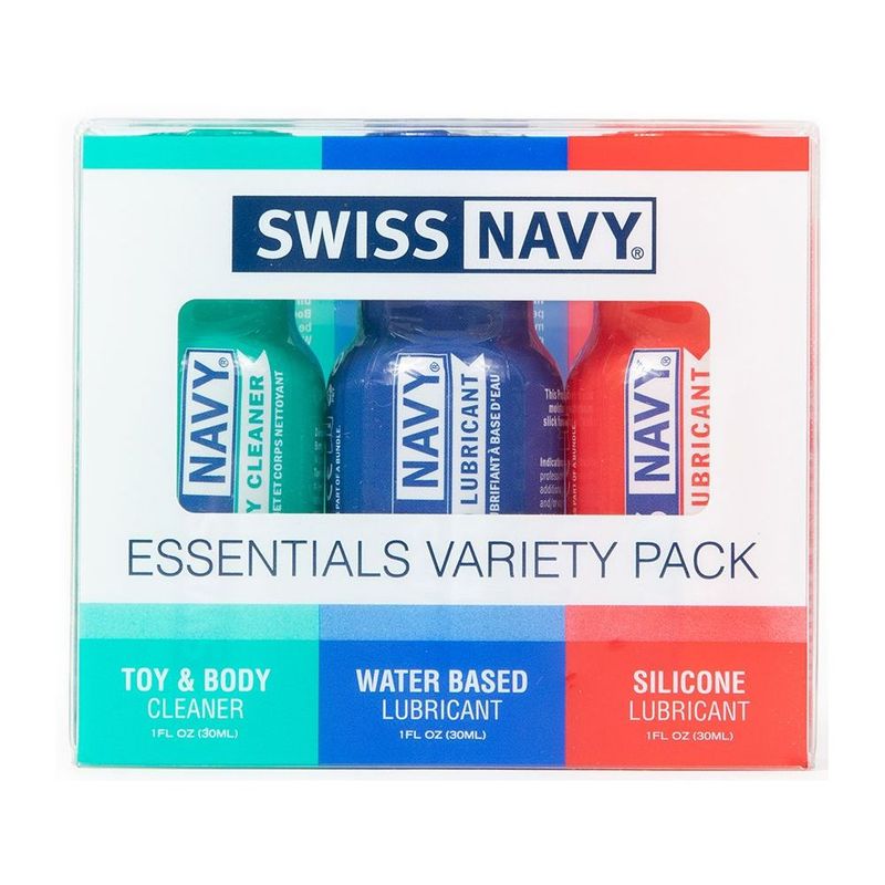 Swiss Navy Essentials 30ml Lubricant Travel Kit 3 Piece Set Water Based Lube