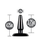 Blush Basic Small Anal Plug Tapered Silicone Small Size Anal Toy Black Small > Anal Range > Butt Plugs