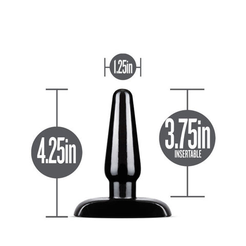 Blush Basic Small Anal Plug Tapered Black for New Sensations Black Butt Plugs