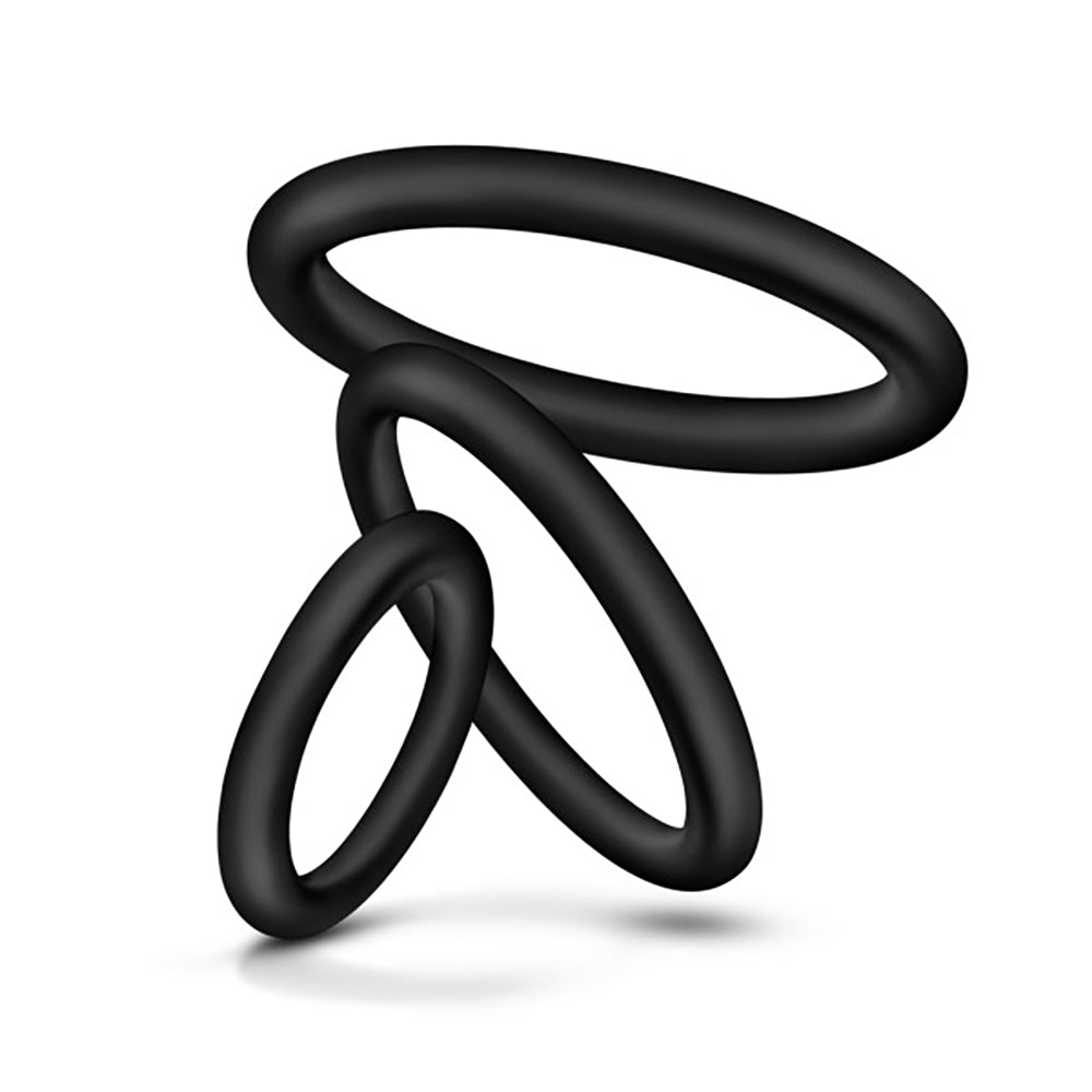 Performance VS4 Pure Premium (Black) – Silicone Cock Rings Set COCK RING Set
