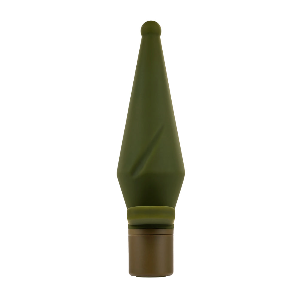 Selopa The Private Vibrating Plug 13cm x 3.5cm Green Green Butt Plugs - Vibrating