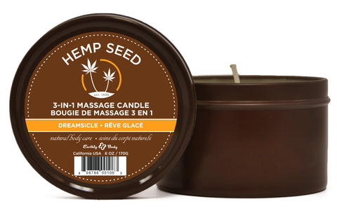 Hemp Seed 3-In-1 Massage Candle Dreamsicle 170 g Tangerine Plum Default Title > Candles > Massage