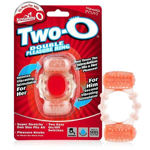 Two-O (Pink) > Cock Ring > Vibrating