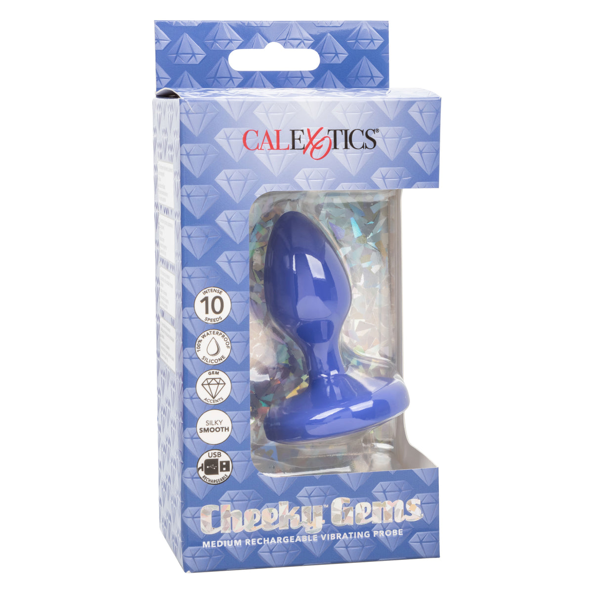 Cheeky Gems Collection Medium 3.5 Inches Silicone Butt Plug with Interchangeable Gems > Anal Range > Jewel Butt Plugs