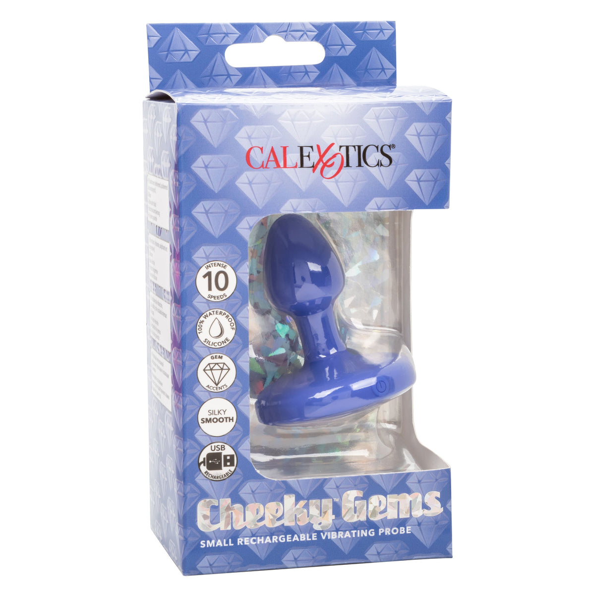 Cheeky Gems Small Vibrating Probe - Purple
