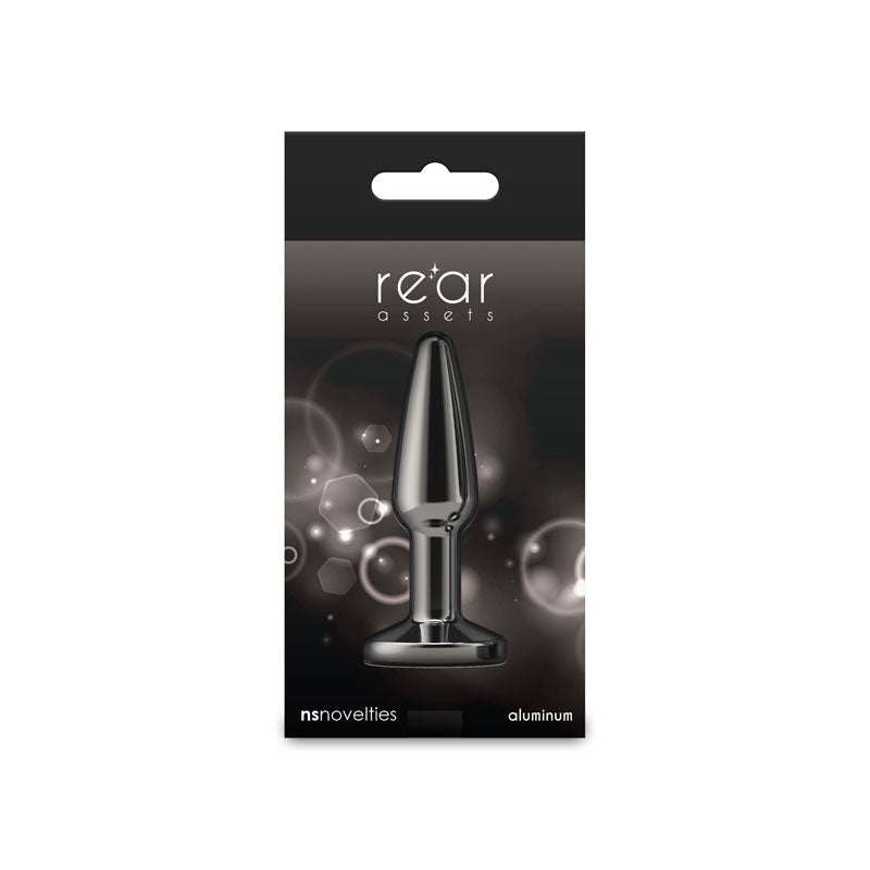 Rear Assets Tapered Small (Gunmetal Black) – Lightweight Butt Plug Black Butt Plugs
