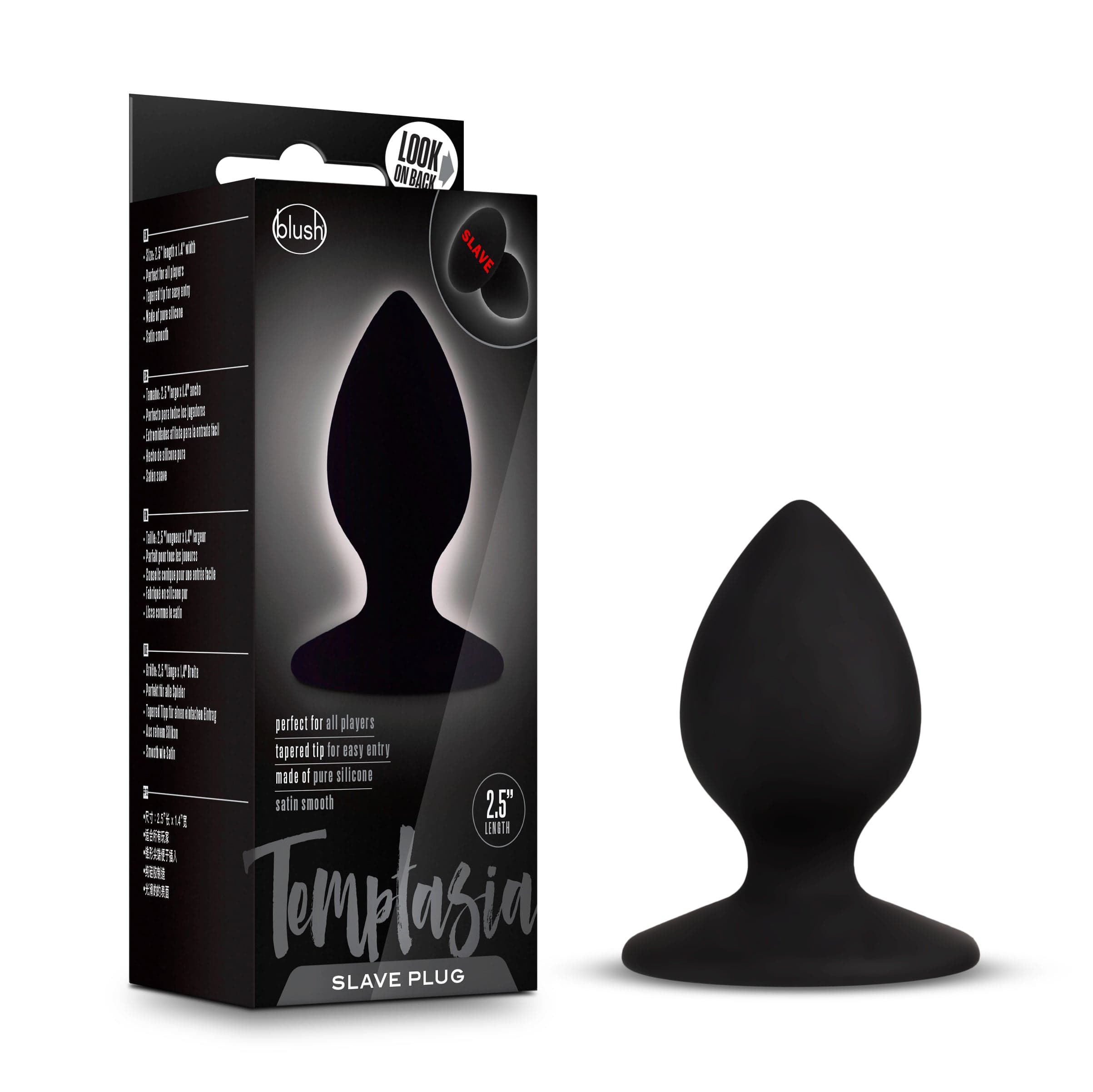 Temptasia Slave Plug Black Anal Toy > Anal Range > Butt Plugs Main image