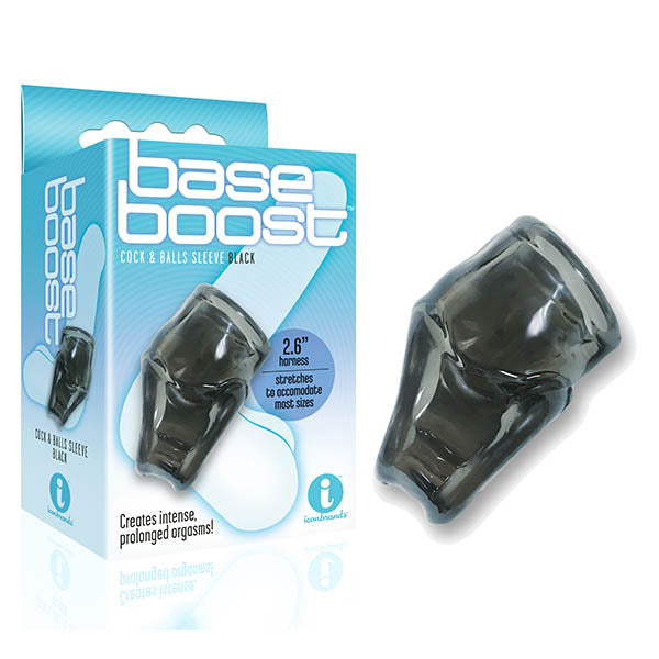 The 9's Base Boost Black Cock and Ball Sleeve COCK RINGS Sling