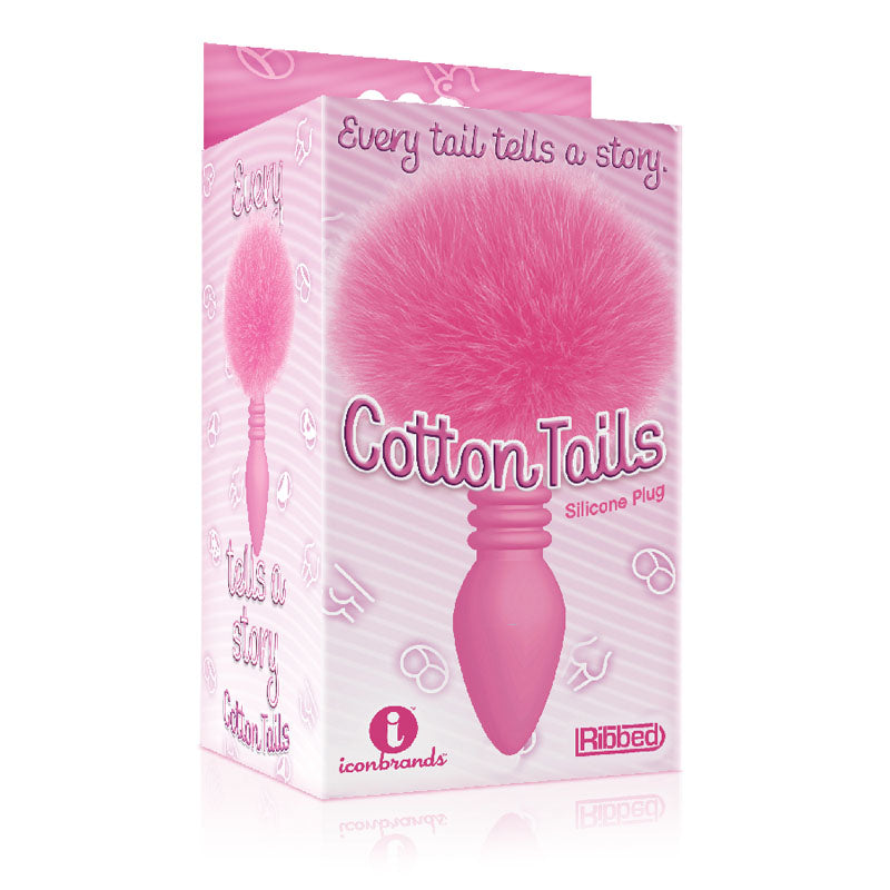 The 9s Cottontails Ribbed Butt Plug with Bunny Tail Secondary image