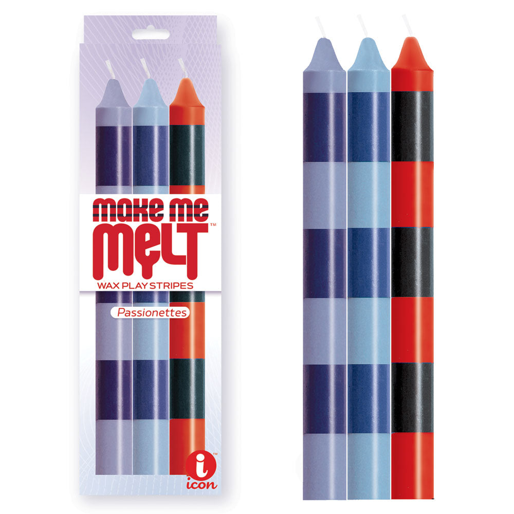 The 9's Make Me Melt Drip Candle 3-Pk, Passionettes 20cm Long > Candles > Drip