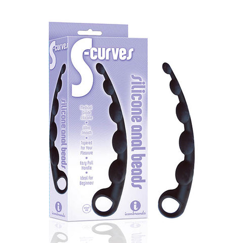 The 9s S Curves Anal Beads Extra Long Silicone > Anal Range > Anal Beads