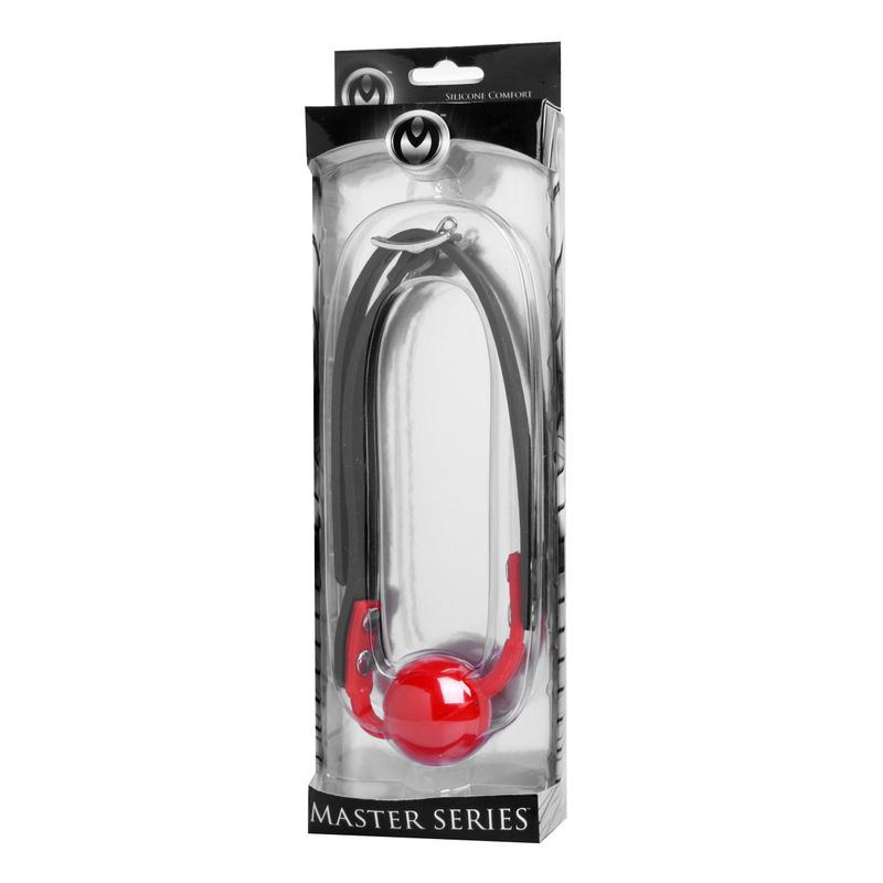 The Hush Gag Silicone Comfort Ball Gag for Ultimate Pleasure and Restraint Red Gags