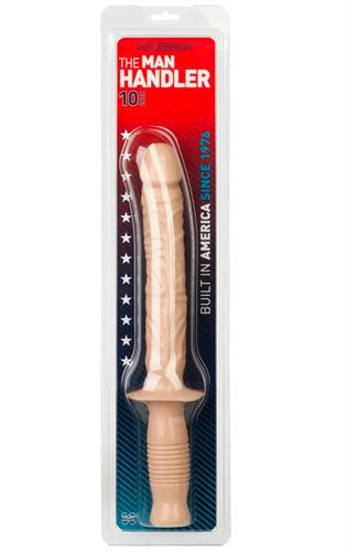 The Manhandler White 10 Inch – Realistic Grip Handle Dildo > Dildos > Large Dildos