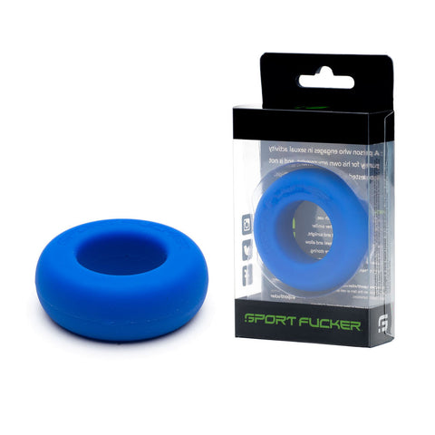 The Muscle Ring by Sport Fucker - Blue - Comfortable Stretch Fit Blue COCK RINGS