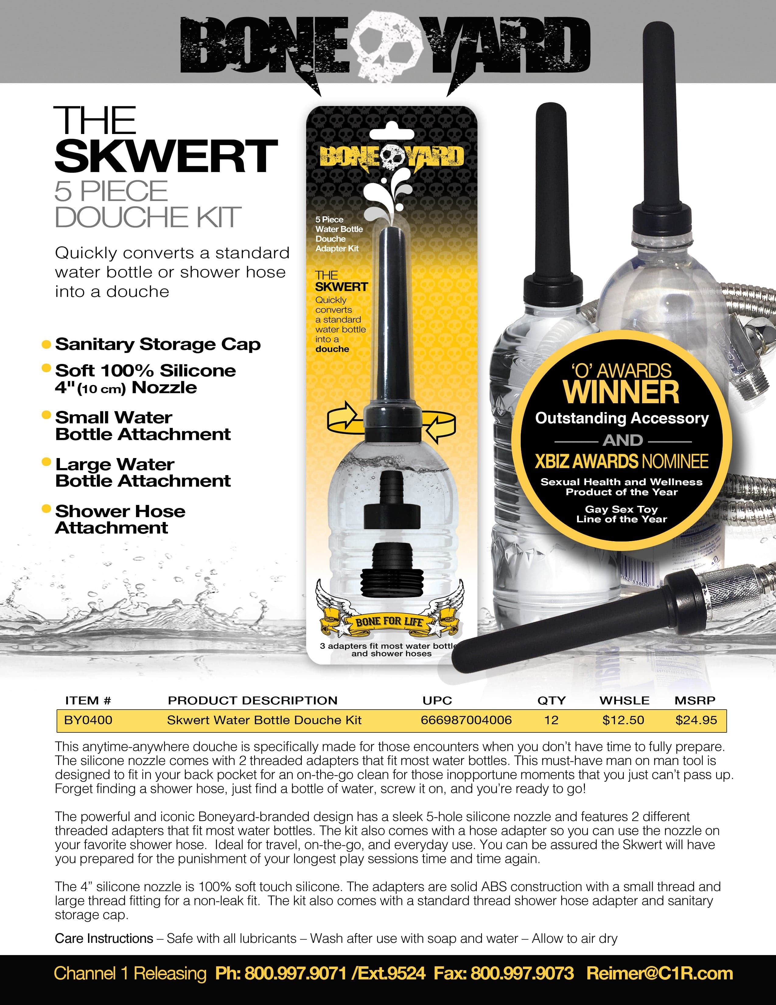 The Skwert 5 Piece Douche Kit Clamshell Douches