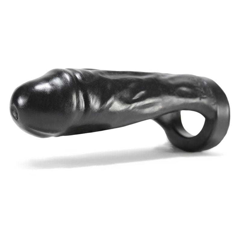 Thug Double Fucker Black - Thick Girth Silicone Penetrator - 8 Inch Black SLEEVES