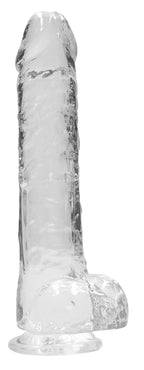 RealRock Crystal Clear 9 Inch Body-Safe Phthalate-Free TPE Realistic Dildo With Balls > Dildos > Realistic Dildos