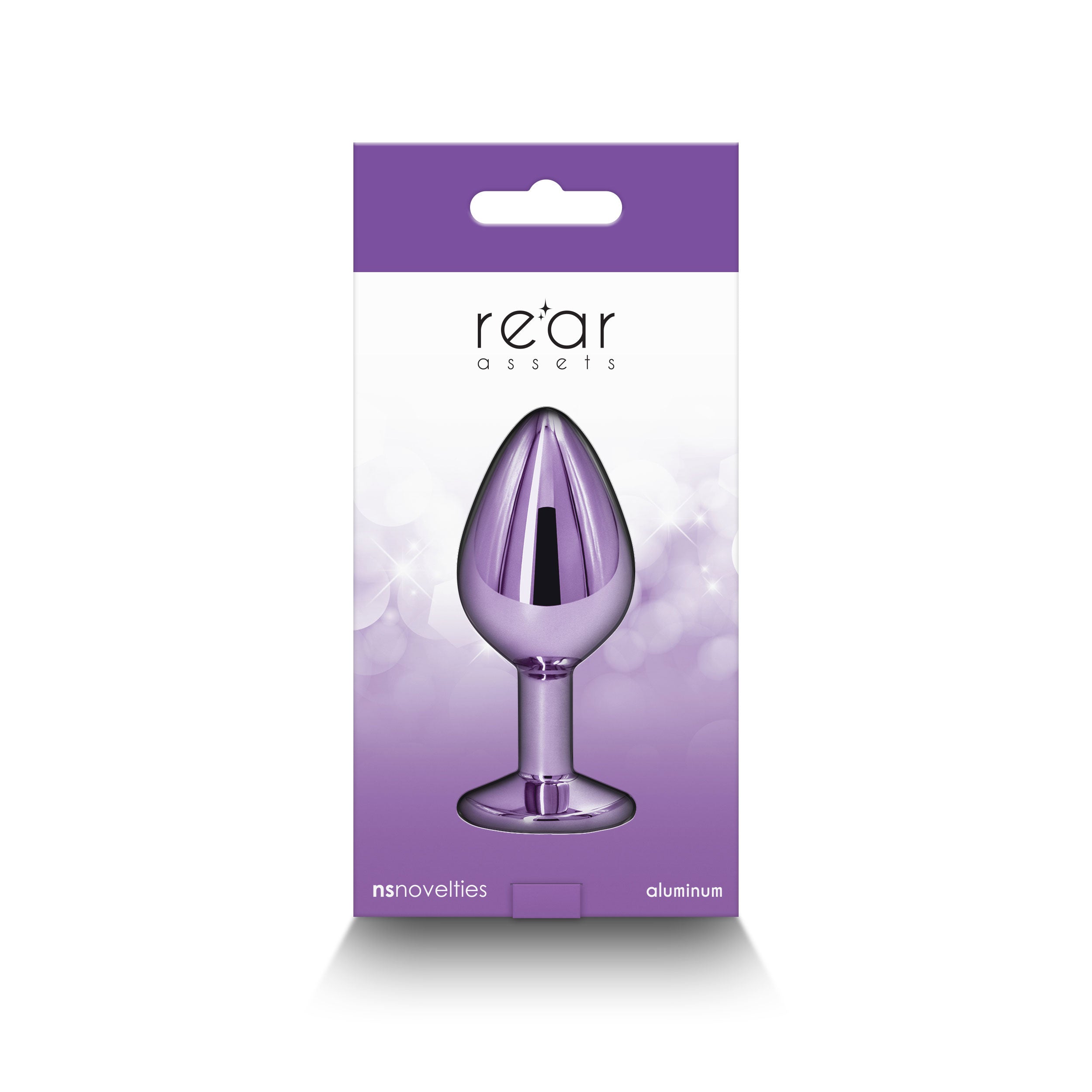 Rear Assets Medium Metal Butt Plug with Round Gem Base > Anal Range > Jewel Butt Plugs