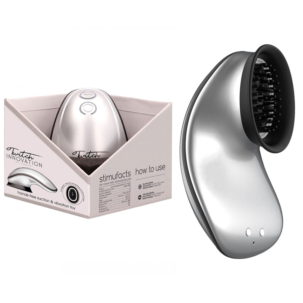 Twitch 1 Stimulator with Suction Silver Silver STIMULATORS