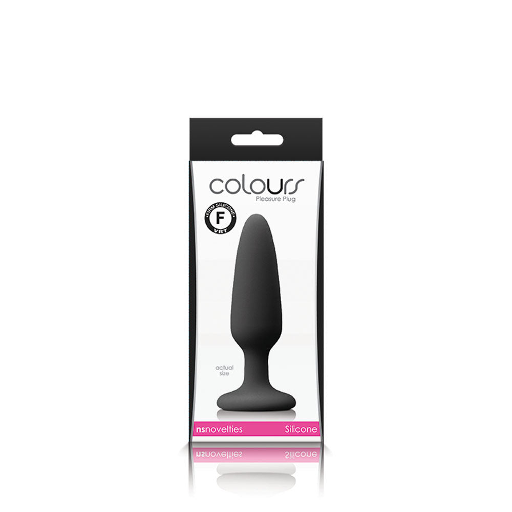 Colours Pleasures (Black) – Small Silicone Butt Plug 8.8cm Insertable Length Secondary image