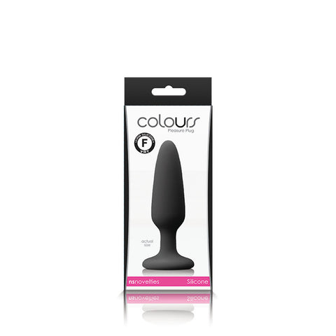 Colours Pleasures (Black) – Small Silicone Butt Plug 8.8cm Insertable Length > Anal Range > Butt Plugs