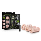 M for Men 3-Pack Self-Lubricating Vibrating Stroker Sleeves > Sex Toys For Men > Masturbators > Manual