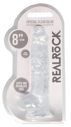 REALROCK Crystal Clear 8 Inch Realistic Dildo with Balls – Body-Safe TPE Dildo > Dildos > Realistic Dildos