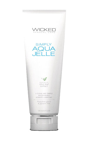 Wicked Simply Aqua Jelle 120 ml Water Based Anal Lubricant White Anal Lubricant