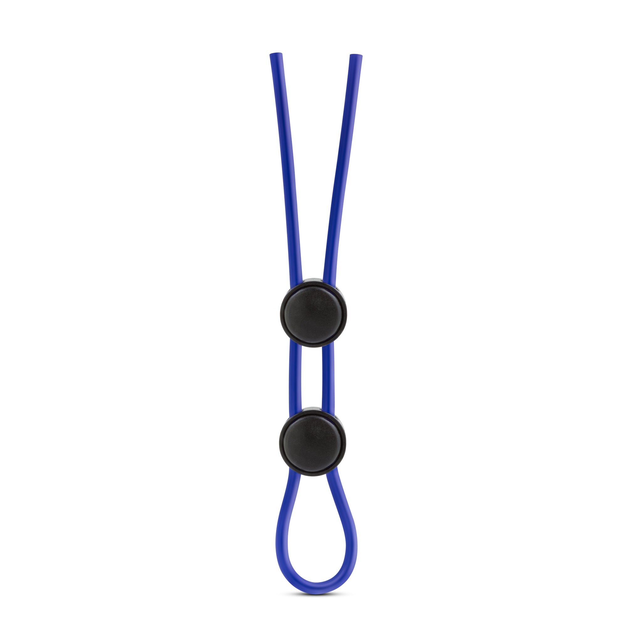 Stay Hard Silicone Double Loop (Black) – Adjustable Cock Ring Blue COCK RINGS