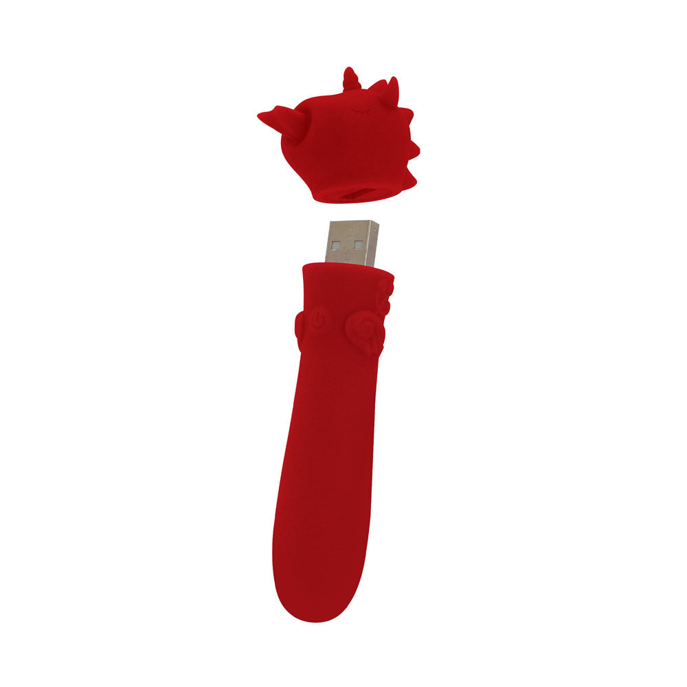 Unihorn Blaze Diablo USB Rechargeable Silicone Bullet Vibrator with 10 Speeds > Vibrators > Ladies > Clitoral Vibrators and Stimulators