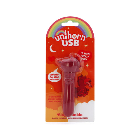 Unihorn USB Bullet Blaze Diablo USB Rechargeable Vibrating Bullet 4in BULLETS