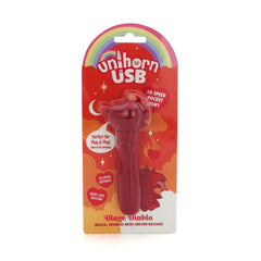 Unihorn USB Bullet Blaze Diablo USB Rechargeable Vibrating Bullet 4in Red BULLETS & EGGS