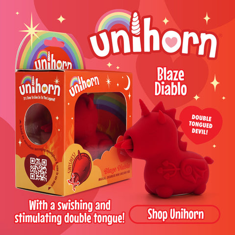 Unihorn Blaze Diablo Fork Tongue Massager Red STIMULATORS