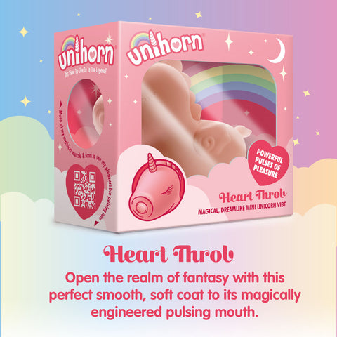 Unihorn Heart Throb Pulsating Unicorn Vibe Toy Suction Stimulator
