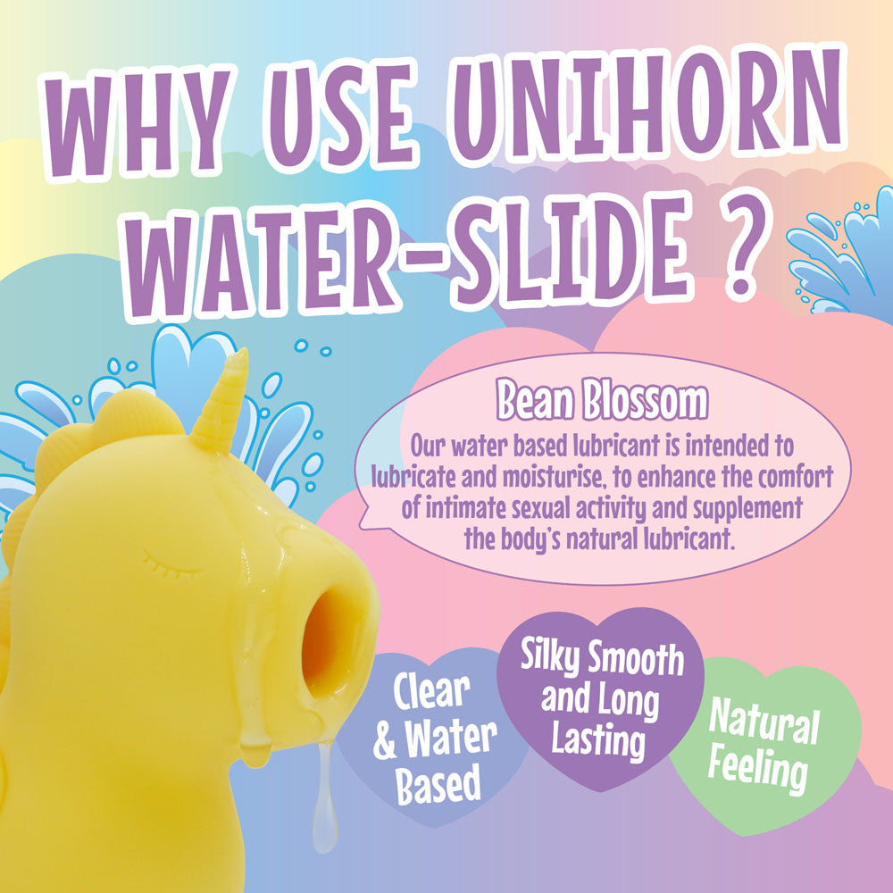 Unihorn Water-Slide Lubricant - Water Based Lubricant - 130 ml Bottle Lubricants, Creams & Glides