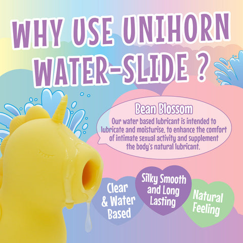 Unihorn Water-Slide Lubricant - Water Based Lubricant - 130 ml Bottle Lubricants, Creams & Glides