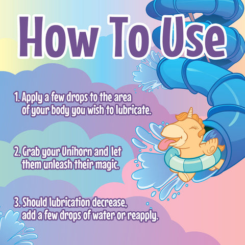 Unihorn Water-Slide Lubricant - Water Based Lubricant - 130 ml Bottle Lubricants, Creams & Glides