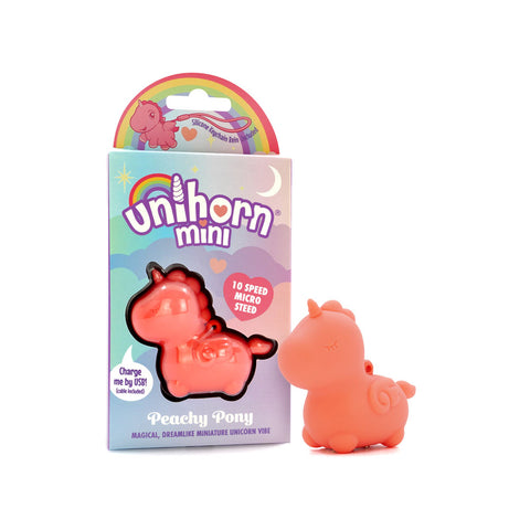 Unihorn Mini Peachy Pony Peach USB Rechargeable Stimulator Orange STIMULATORS