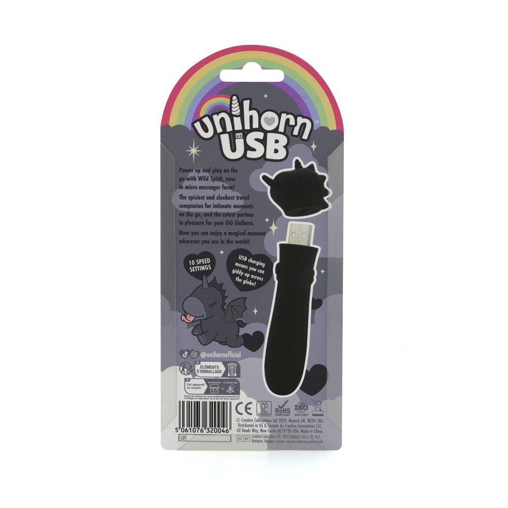 Unihorn Wild Spirit USB Rechargeable Vibrating Bullet 3 Inches BULLETS & EGGS